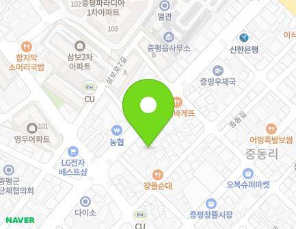 충청북도 증평군 증평읍 중앙로 194-6 지도