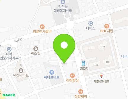 충청북도 진천군 덕산읍 용몽1길 14-2 (은성어린이집) 지도