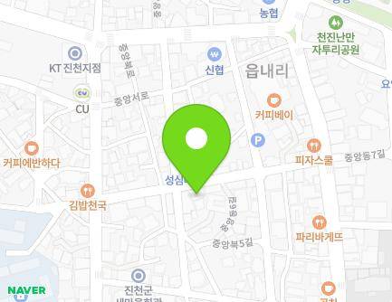 충청북도 진천군 진천읍 중앙동6길 15-1 (한사랑약국) 지도