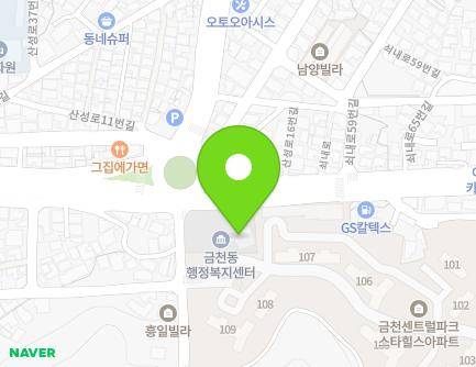 충청북도 청주시 상당구 쇠내로 50 (금천동, 금천동행정복지센터) 지도