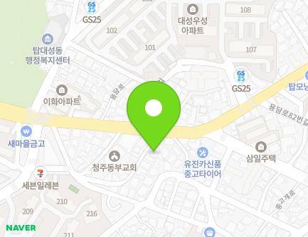 충청북도 청주시 상당구 용담로 68-3 (탑동) 지도