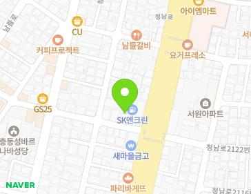 충청북도 청주시 서원구 청남로 2125 (모충동, sk주유소) 지도