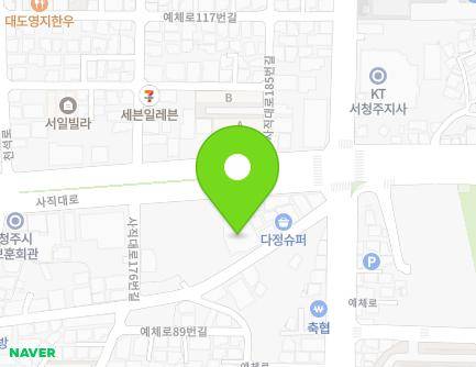 충청북도 청주시 서원구 내수동로 185 (사창동, 청주중앙순복음교회) 지도
