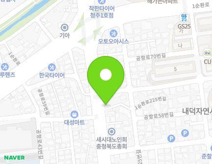 충청북도 청주시 청원구 공항로 62 (내덕동, 문화인테리어) 지도