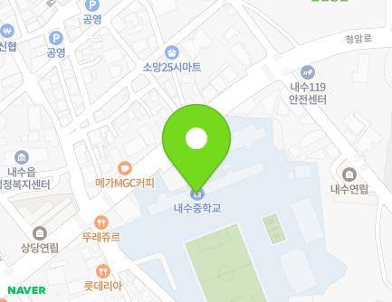 충청북도 청주시 청원구 내수읍 마산3길 38 (내수중학교) 지도