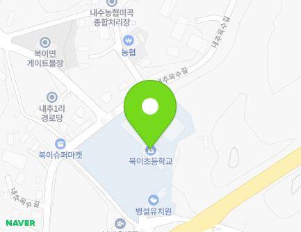 충청북도 청주시 청원구 북이면 의암로 342 (북이초등학교) 지도