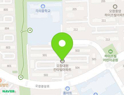 충청북도 청주시 청원구 오창읍 오창중앙로 64 (대원칸타빌아파트) 지도