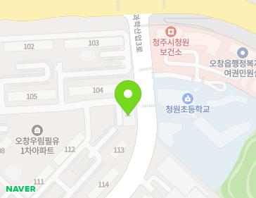 충청북도 청주시 청원구 오창읍 과학산업3로 227 (우림필유아파트상가동) 지도