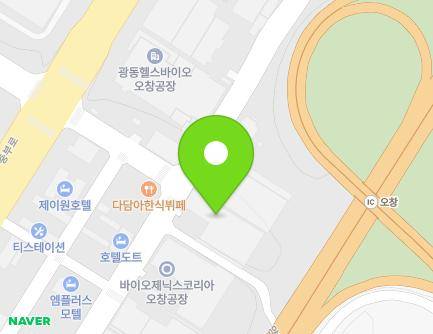 충청북도 청주시 청원구 오창읍 양청송대길 38 ((주)비엘헬스케어) 지도