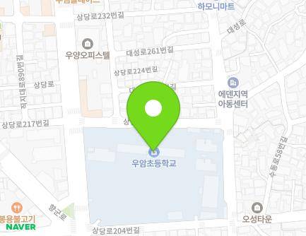 충청북도 청주시 청원구 상당로 204 (우암동, 청주우암초등학교) 지도