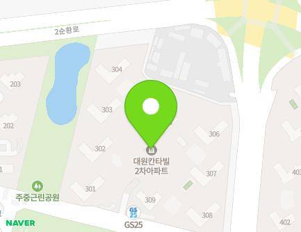 충청북도 청주시 청원구 율량로 77 (주중동, 대원칸타빌2차아파트) 지도