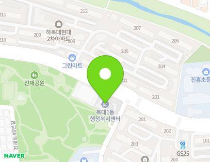 충청북도 청주시 흥덕구 증안로 86 (복대동, 복대1동주민센터) 지도