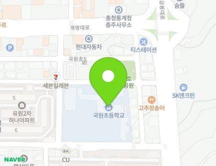 충청북도 충주시 국원초1길 47 (연수동, 국원초등학교) 지도