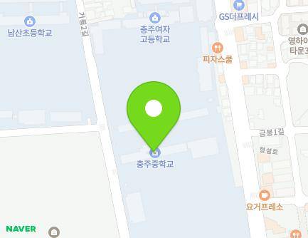 충청북도 충주시 거룡2길 14 (호암동, 충주중학교) 지도