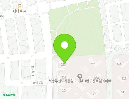 충청북도 충주시 주덕읍 화개1길 16 (서충주신도시삼일파라뷰그랜드) 지도